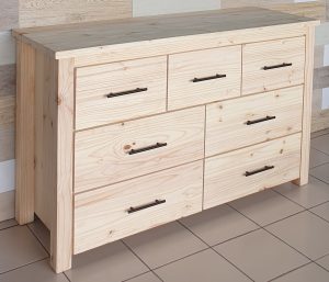 7 Drawer Chest Raw Finish | MB Pine Furniture