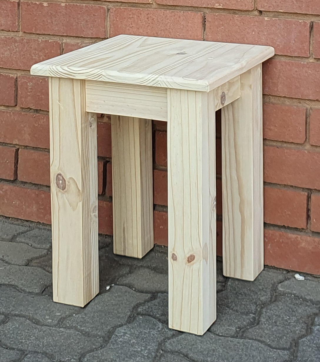 Cottage Coffee Table 350X350X450 SQ Leg - RAW