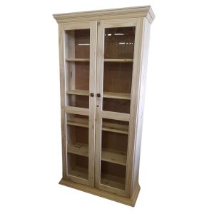 Louiza Bookshelf 2000X900 Glass Doors - RAW