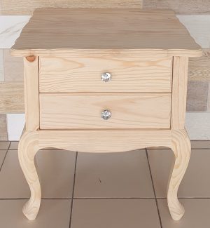 Two Drawer Pedestal with Circular Handle | MB Pine Furniture