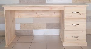 Desk With 3 Drawer Raw finish | MB Pine Furniture