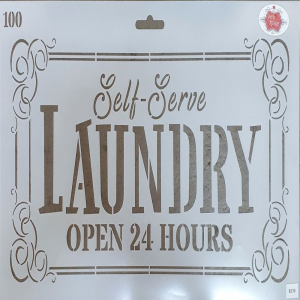 Self Service Laundry Stencil