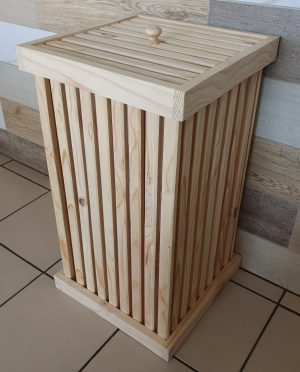 Wooden Slatted Laundry Bin | MB Pine Furniture