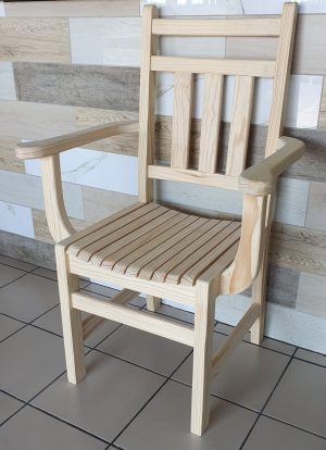 Slat Back Design Arm Chair | MB Pine Furniture