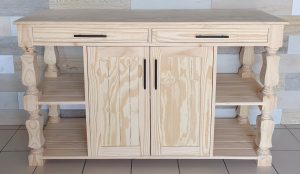 Server Table with Storage Shelves and Units | MB Pine Furniture