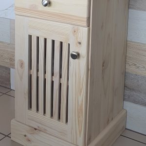 Forty Pedestal Slatted Door - RAW