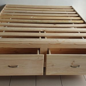 Box Bed Footend Drawers - RAW
