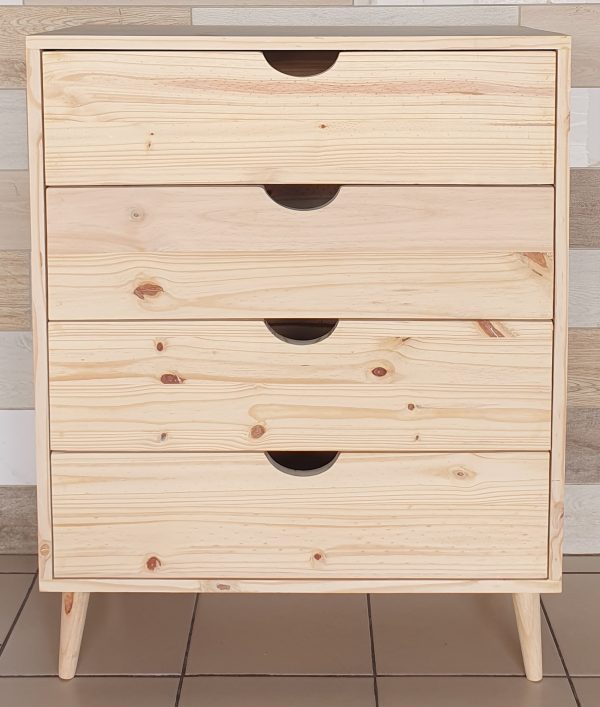 Lotus 4 Dr Chest of Drawers - RAW