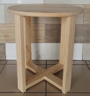 Small Round Coffee Table Raw Finished | MB Pine Furniture